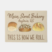 Hoe we Rolls Bakery Restaurant Foodie van de brood Deurmat (Voorkant)