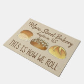 Hoe we Rolls Bakery Restaurant Foodie van de brood Deurmat (Schuin)