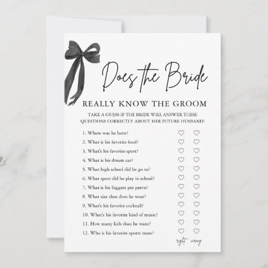 Hoe weet de bruid het bruidegom spel echt? kaart (Voorkant)