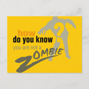 Hoe weet je, je bent geen zombie? briefkaart