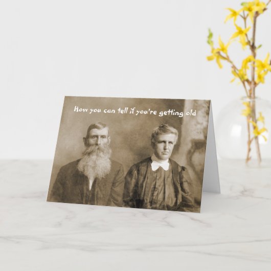 Hoe weet je of je oud wordt? kaart (Gele Bloem)