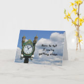 Hoe weet je of je ouder wordt, Fun Birthday? Kaart (Gele Bloem)