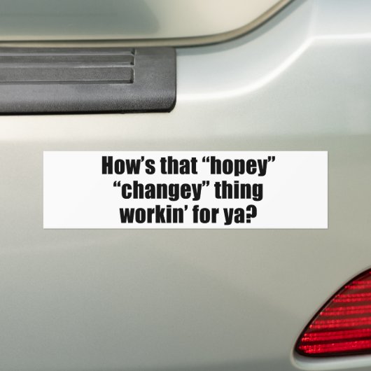 Hoe werkt dat hopeloze ding voor je? bumpersticker (Op auto)