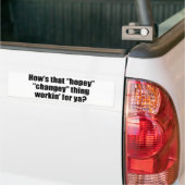 Hoe werkt dat hopeloze ding voor je? bumpersticker (Op Truck)