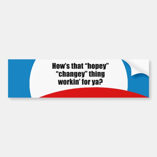 Hoe werkt dat hopeloze ding voor je? bumpersticker (Voorkant)