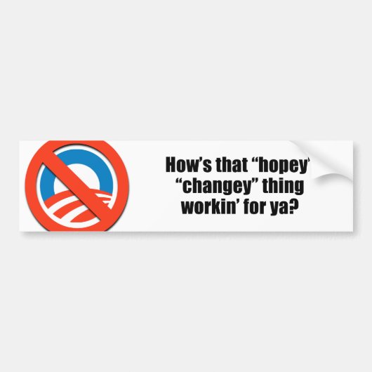 Hoe werkt dat hopeloze ding voor je? bumpersticker (Voorkant)