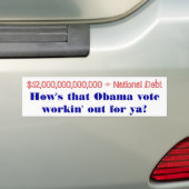 Hoe werkt die Obama-stem voor je? Bumpersticker (Op auto)