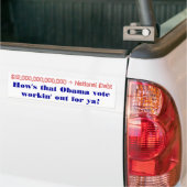 Hoe werkt die Obama-stem voor je? Bumpersticker (Op Truck)