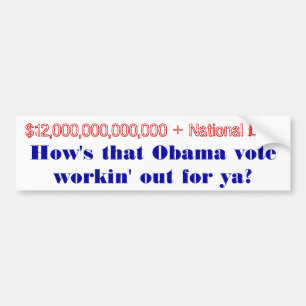 Hoe werkt die Obama-stem voor je? Bumpersticker