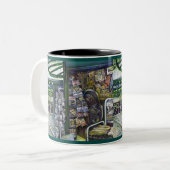 Hoe werkt één Afbeelding, zonder verbeeldingskrach Tweekleurige Koffiemok (Voorkant links)