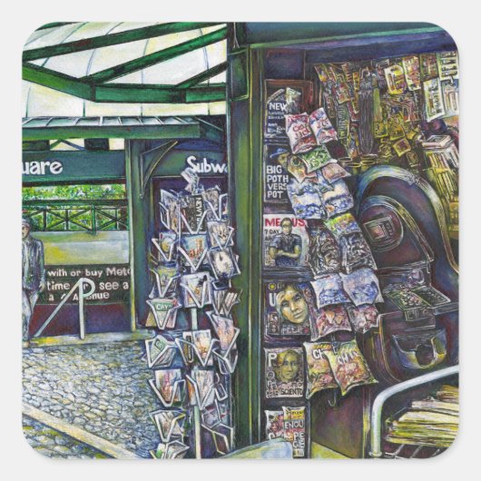 Hoe werkt één Afbeelding, zonder verbeeldingskrach Vierkante Sticker (Voorkant)