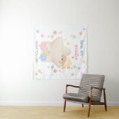 Hoe wij ons afvragen Geslacht onthulling Teddybeer Wandkleed (In Situ (horizontaal))