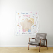 Hoe wij ons afvragen Geslacht onthulling Teddybeer Wandkleed (In situ)