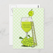 Hoe wijn wordt gemaakt Funny Illustration Briefkaart (Voorkant / Achterkant)