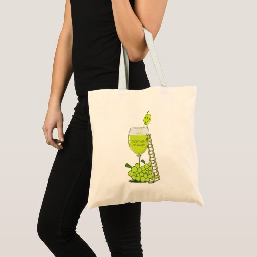 Hoe wijn wordt gemaakt Funny Illustration Tote Bag (Voorkant (product))