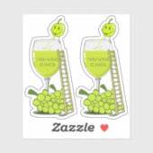 Hoe wijn wordt gemaakt Grappige Contour Cut Sticker (Vel)