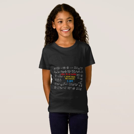 Hoe wiskunde te doen Funny Quote T-shirt (Voorkant volledig)