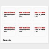 Hoe Wiskunde te doen Vierkante Sticker (Vel)