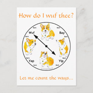 Hoe woon ik ze? Corgi Briefkaart