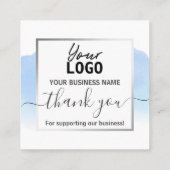 Hoe wordt de Gentle Waterverf Blue Instruction Car Vierkante Visitekaartje (Achterkant)