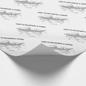 Hoe wordt een haai herkend (biologie-Humor) Cadeaupapier (Hoek)