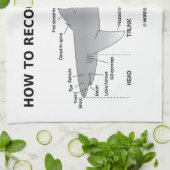 Hoe wordt een haai herkend (biologie-Humor) Theedoek (Gevouwen)