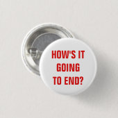 Hoe zal het eindigen? Badge Ronde Button 3,2 Cm (Voorkant /achterkant)