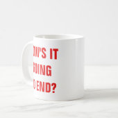 Hoe zal het eindigen? Klassieke Mok (Voorkant links)