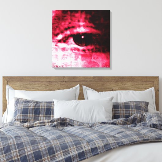 "Hoe ze het ziet" van Aleta ~ 18x18 digitale colla Canvas Afdruk (Insitu (Slaapkamer))