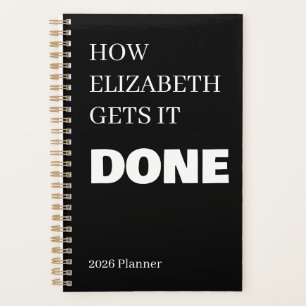 Hoe ze (naam) het zwart-wit doet 2026 planner