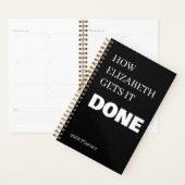Hoe ze (naam) het zwart-wit doet 2026 planner (Display)