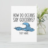 Hoe zeggen Oceanen tot ziens Bedankkaart (Staand voorkant)