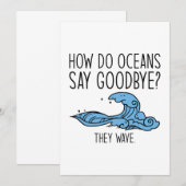 Hoe zeggen Oceanen tot ziens Bedankkaart (Voorkant / Achterkant)