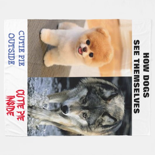 HOE ZIEN HONDEN ZELF? FLEECE DEKEN (Voorkant (Horizontaal))