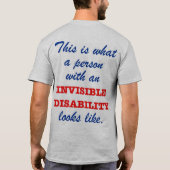 Hoe ziet een onzichtbare handicap eruit? t-shirt (Achterkant)