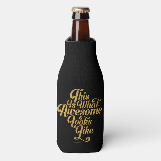 Hoe ziet Geweldige er uit (goud) Flesjeskoeler (Fles Voorkant)