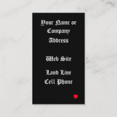 "Hoe ziet liefde eruit?" ~ St. Augustine Visitekaartje (Achterkant)