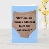 Hoe zijn oude vrienden anders dan oud ondergoed? kaart (Gele Bloem)