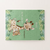 Hoe zijn we verschillende Giraffe Cheetah Kinder? Legpuzzel (Horizontaal)