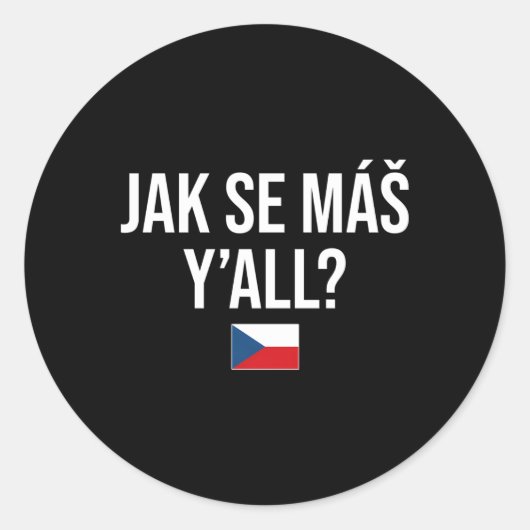 Hoe zijn Yâ€™alle in Tsjechië Ronde Sticker (Voorkant)