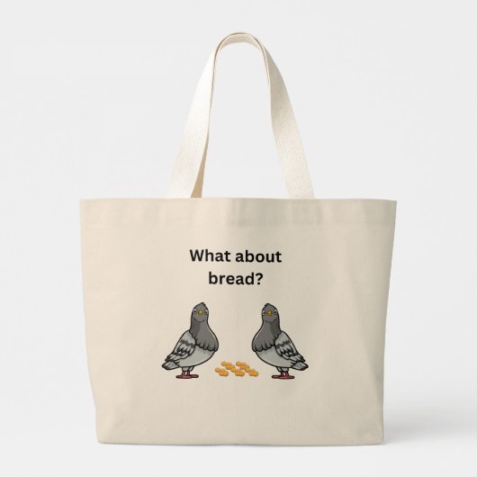 Hoe zit het met brood? grote tote bag (Achterkant)