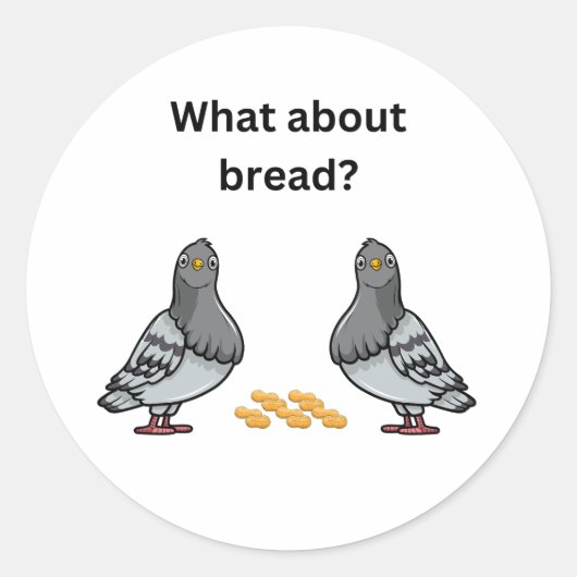 Hoe zit het met brood? ronde sticker (Voorkant)