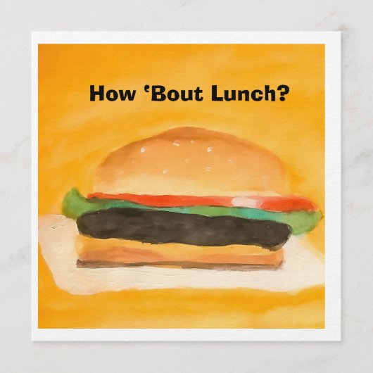Hoe zit het met de lunch? kaart (Voorkant)