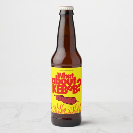Hoe zit het met Kebab? Betonvlees Bier Etiket (Voorkant)