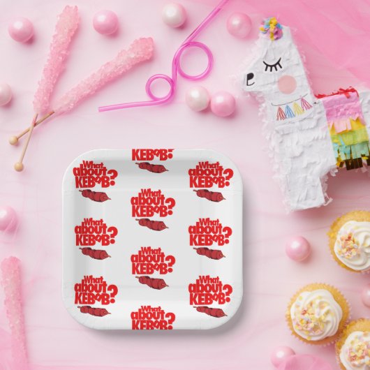 Hoe zit het met Kebab? Betonvlees Papieren Bordje (Feest)