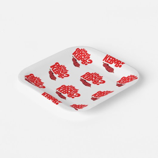 Hoe zit het met Kebab? Betonvlees Papieren Bordje (Gebogen)