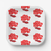 Hoe zit het met Kebab? Betonvlees Papieren Bordje (Voorkant)