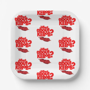 Hoe zit het met Kebab? Betonvlees Papieren Bordje