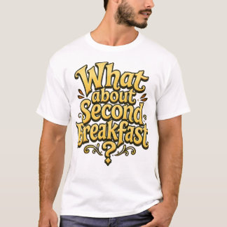 Hoe zit het met Second Breakfast Retro Humor T-shirt