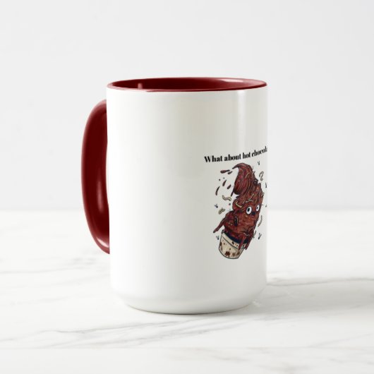 Hoe zit het met warme chocolade? mok (Voorkant links)